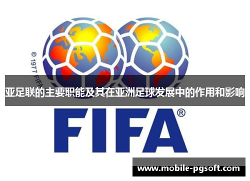 亚足联的主要职能及其在亚洲足球发展中的作用和影响